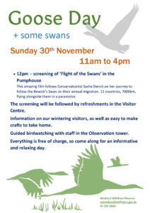 Goose Day on Sunday 30th November from 11am to 4pm.